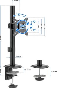 SENSE7 Uchwyt biurkowy na monitor 17"-32" FLOAT 7