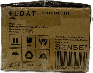SENSE7 Uchwyt biurkowy na monitor 17"-32" FLOAT ARM 10