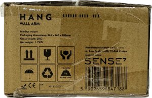 SENSE7 Uchwyt ścienny na monitor 17"-32" HANG WALL ARM 16