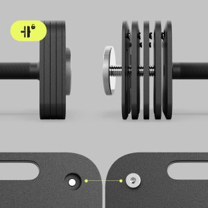 Zipro Hantla z regulowanym obciążeniem SQUARE 16 kg 3