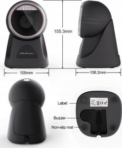 Czytnik kodów kreskowych Qoltec Przewodowy 1D 2D  (50879) 3