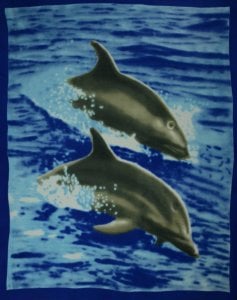 estilex Koc Ze Zwierzętami Polarowy 160X200 Delfiny 12745 1