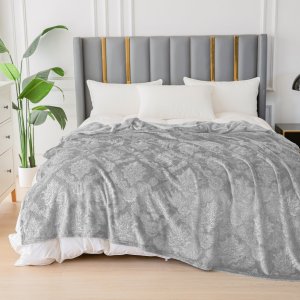 estilex Miękki Koc Glamour 160X200 Jasnoszary 2