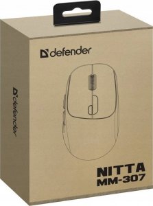 Mysz Defender Mysz bezprzewodowa NITTA MM-307 optyczna 1600dpi 2.4 GHz + Bluetooth biała AKUMULATOR 5