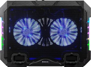 Podstawka chłodząca Defender Podstawka chłodząca Defender NS-502 laptop notebook 15.6-17.3" 2xUSB 2 fans podświetlenie RGB + uchwyt smartfon 5