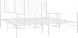 Elior Białe metalowe łóżko 200x200 cm - Romaxo 1