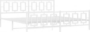 Elior Białe metalowe loftowe łóżko małżeńskie 200x200 cm - Esenti 1