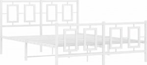 Elior Białe metalowe łóżko industrialne 140x200 cm - Esenti 1