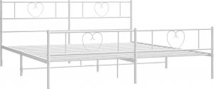 Elior Białe metalowe łóżko małżeńskie 180x200 cm - Edelis 1