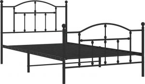 Elior Czarne metalowe łóżko industrialne 100x200cm - Wroxo 1