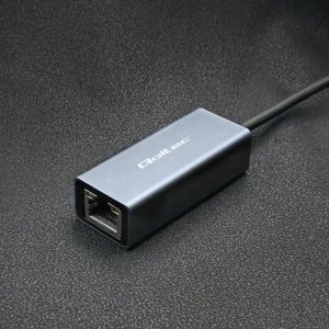 Karta sieciowa Qoltec Kabel adapter Qoltec USB-C na RJ45 Ethernet | 1000Mb/s | Aluminiowa obudowa 4