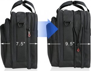 Torba KROSER KROSER Biznesowa torba na laptopa 17,3" rozszerzana pojemna teczka na ramię 6