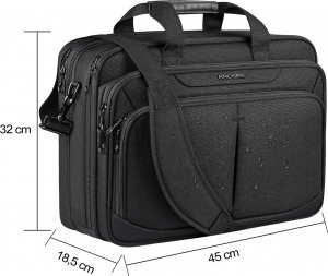 Torba KROSER KROSER Biznesowa torba na laptopa 17,3" rozszerzana pojemna teczka na ramię 7