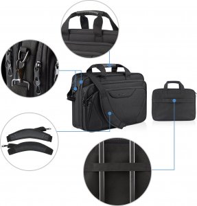 Torba KROSER KROSER Biznesowa torba na laptopa 17,3" wodoodporna duża teczka na ramię 3
