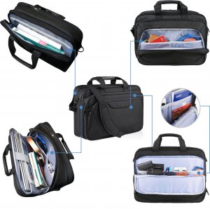 Torba KROSER KROSER Biznesowa torba na laptopa 17,3" wodoodporna duża teczka na ramię 4