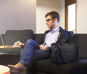 Torba KROSER KROSER Biznesowa torba na laptopa 17,3" wodoodporna duża teczka na ramię 5