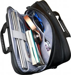 Torba KROSER KROSER Biznesowa torba na laptopa 17,3 pojemna rozszerzalna teczka na ramię 2