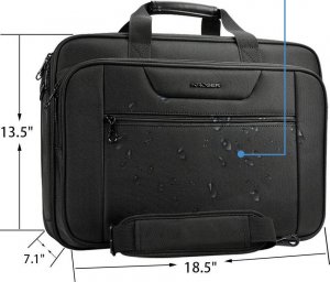 Torba KROSER KROSER Biznesowa torba na laptopa 17,3 pojemna rozszerzalna teczka na ramię 6