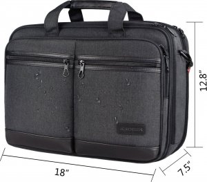 Torba KROSER KROSER Biznesowa duża torba na laptopa 17,3" z kieszeniami na ramię pojemna 5