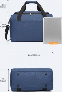 Kono KONO Granatowa Torba podróżna kabinowa do samolotu RYANAIR 40x20x25 9
