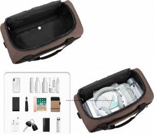 Kono KONO Brązowa Torba podróżna kabinowa do samolotu RYANAIR 40x20x25 4