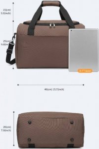 Kono KONO Brązowa Torba podróżna kabinowa do samolotu RYANAIR 40x20x25 9