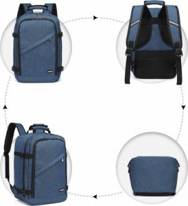 Plecak turystyczny Kono KONO Plecak podróżny kabinowy do samolotu RYANAIR 40x20x25 niebieski 6