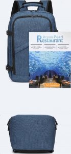 Plecak turystyczny Kono KONO Plecak podróżny kabinowy do samolotu RYANAIR 40x20x25 niebieski 9