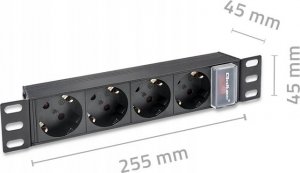 Listwa zasilająca Qoltec przeciwprzepięciowa 4 gniazda 1.8 m czarna (54603) 5