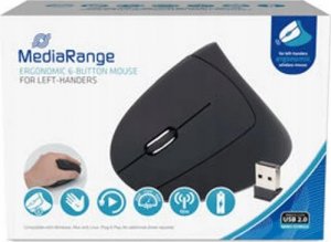 Mysz MediaRange MOUSE USB OPTICAL WRL 6-BUTTON/LEFT BLACK MROS233 MEDIARANGE 3