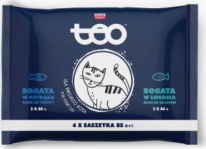 Teo Teo Karma dla kotów bogata w pstrąga i łososia 85 g x 4 1