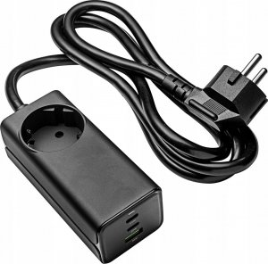 Ładowarka Akyga AKYGA Wall charger AK-CH-21 65W 2xUSB-C USB-A PD GaN 5-20V / 1.5-4.5A + AC Socket black 3