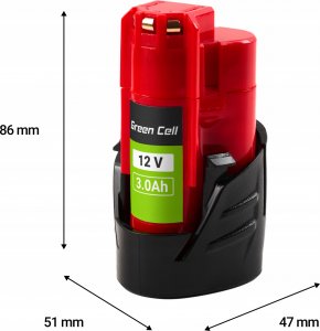 Green Cell Bateria do Milwaukee M12 12V 3Ah zamiennik M12 B3 4932451388 6