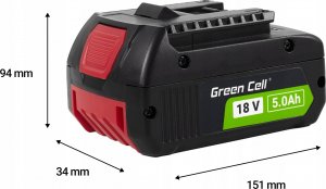 Green Cell Bateria do Bosch GBA 18V 5Ah zamiennik GBA 1600A002U5 6