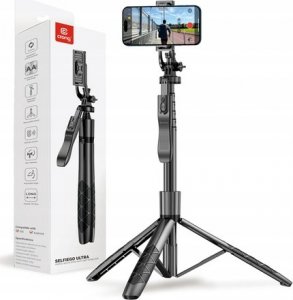 Selfie stick Crong SelfieGo Ultra Aluminiowy selfie stick Bluetooth tripod (33-157,5cm) 1