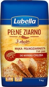 Lubella Lubella Pełne Ziarno 3 zboża Mąka pełnoziarnista do wypieku chleba typ 2000 1 kg 1