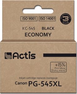 Toner Actis Tusz Actis KC-545 do drukarki Canon zamiennik Canon PG-545XL; Supreme; 15 ml; 207 stron; czarny. Drukuje więcej o 15% względem OEM. 1