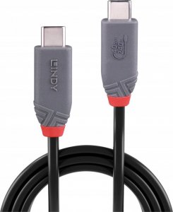Kabel USB Lindy USB-C - USB-C 0.8 m Czarny (36956) 2