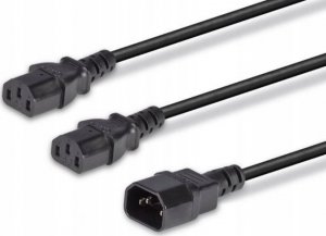 Kabel zasilający Lindy CABLE POWER C14 TO 2 X C13/1M 30363 LINDY 4