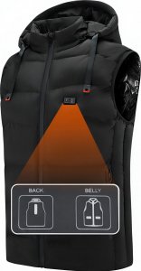 Mozos HV5 Ogrzewana elektryczna kamizelka unisex r. XL czarna 9
