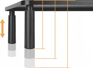 Mozos SPM2 - Stolik na 2 monitory, czarny 3