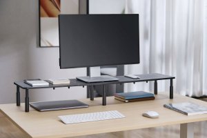 Mozos SPM2 - Stolik na 2 monitory, czarny 5