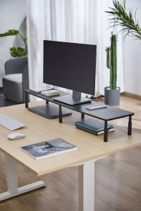 Mozos SPM2 - Stolik na 2 monitory, czarny 6