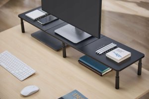 Mozos SPM2 - Stolik na 2 monitory, czarny 7