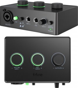 Fifine FIFINE AMPLI1 MIKSER AUDIO INTERFEJS XLR PHANTOM 48V 1