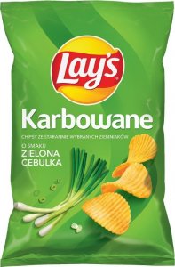 LAYs Lay's Chipsy karbowane o smaku zielonej cebulki 120 g 1