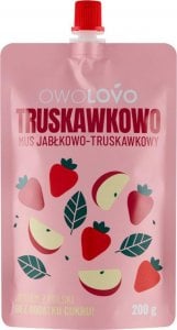 Owolovo OWOLOVO Truskawkowo Mus jabłkowo-truskawkowy 200 g 1