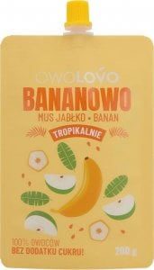 Owolovo Owolovo Mus tropikalny o smaku banan-jabłko 200 g 1