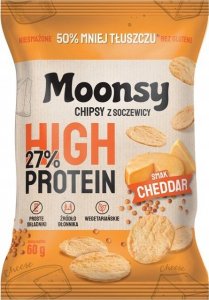 Eurowafle Eurowafle Moonsy Chipsy z soczewicy sera cheddar 60 g 1