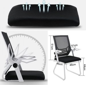 Krzesło biurowe Hedo Ergonomiczne krzesło biurowe, konferencyjne z siatki- białe 2